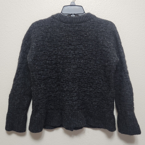 Faherty Cardigan Knit Sweater Women Medium Baby Alpaca Wool Blend Cabincore - Picture 2 of 8